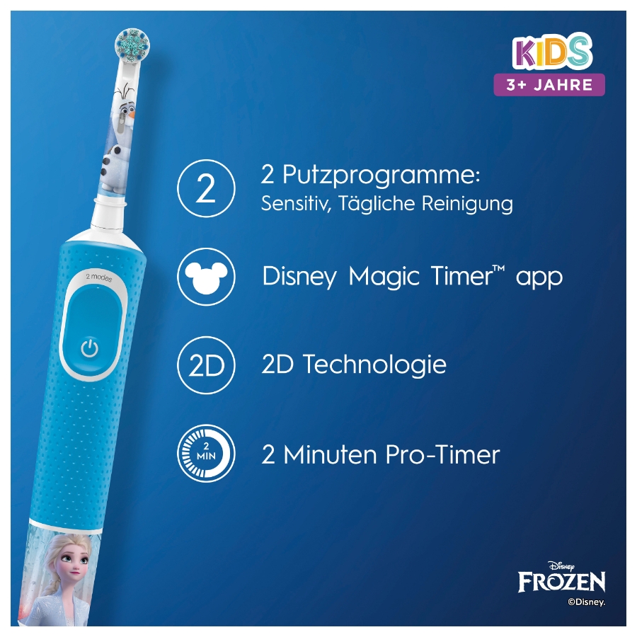 Oral-B Vitality Kids Frozen Elektrische Kinderzahnbürste Blau 