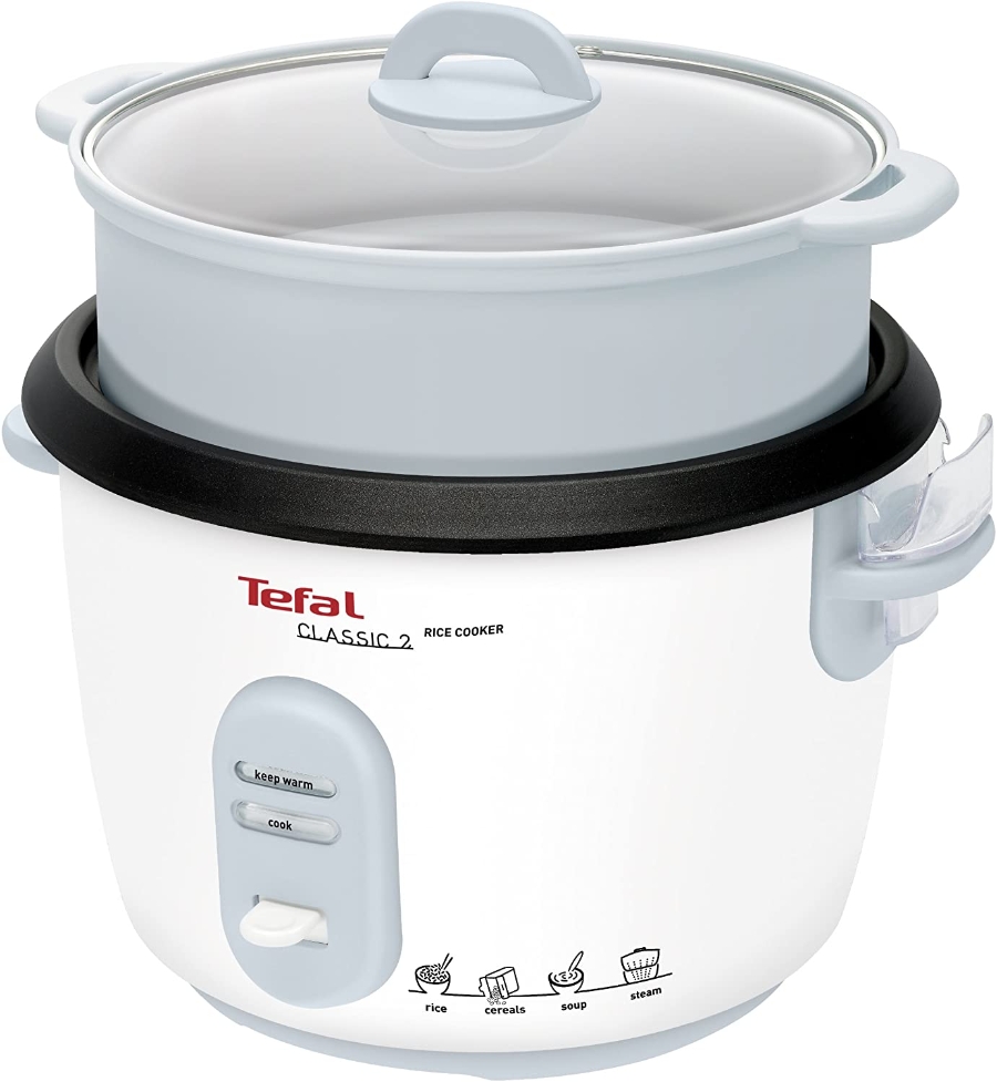 Tefal RK1011 Reiskocher mit Dampfgareinsatz, weiß  