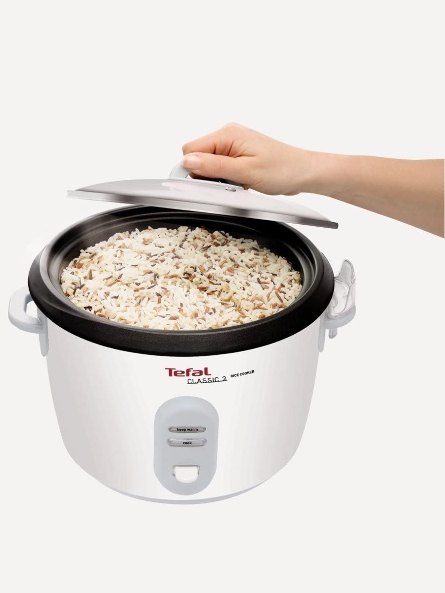 Tefal RK1011 Reiskocher mit Dampfgareinsatz, weiß  