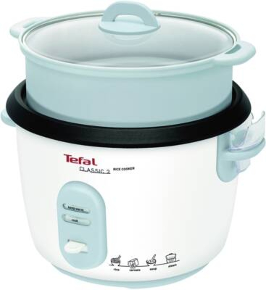 Tefal RK1011 Reiskocher mit Dampfgareinsatz, weiß  