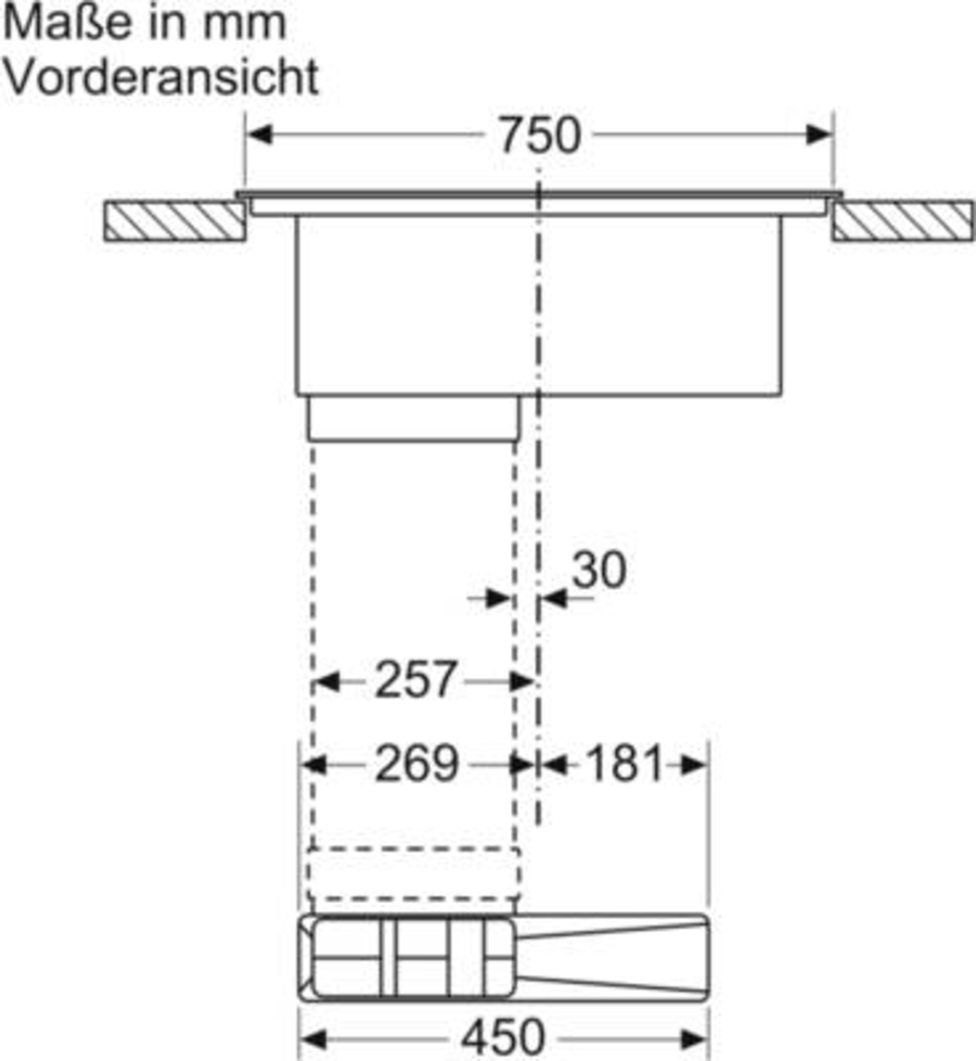 Siemens EX875LX67E IQ700 Kochfeld mit integriertem Dunstabzug  (Induktion) 80 cm 