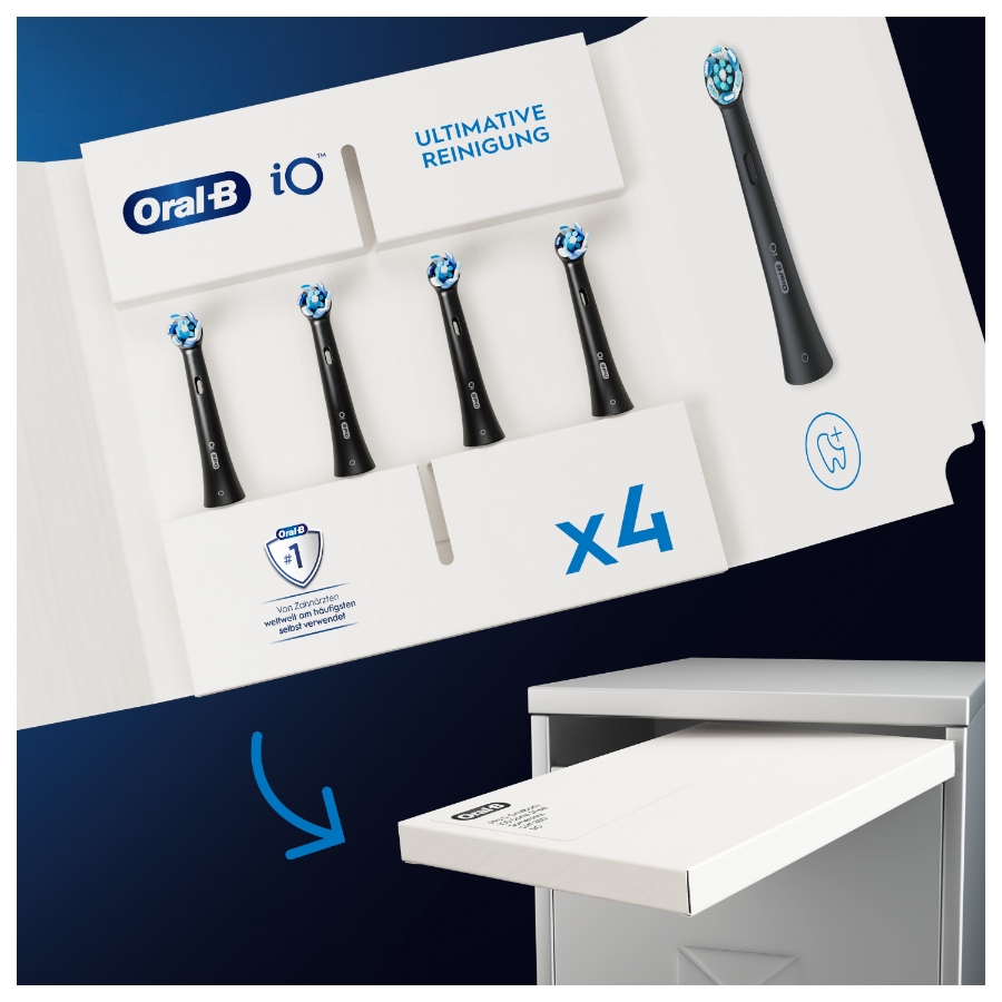 Oral-B iO Black Ultimative Reinigung Aufsteckbürsten 4er 