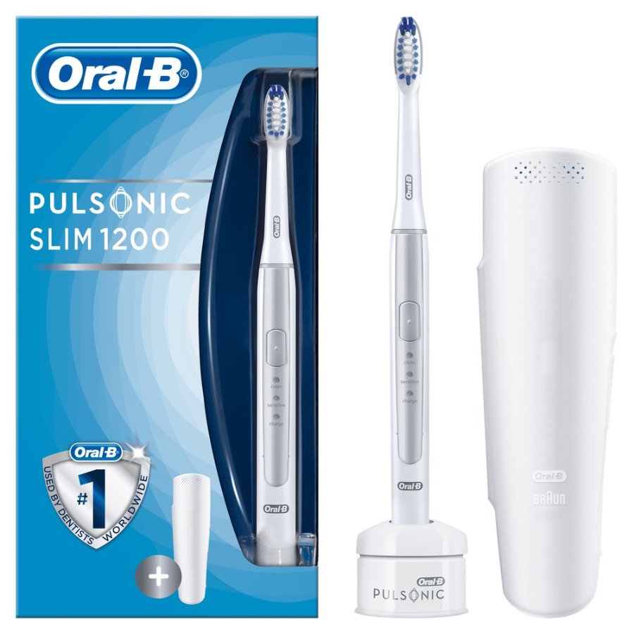Oral-B Pulsonic Slim 1200 Schallzahnbürste Silber 