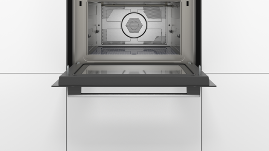 Bosch CMA585GS0 Serie 6  Einbau-Mikrowelle mit Heißluftfunktion 60 x 45 cm, Edelstahl