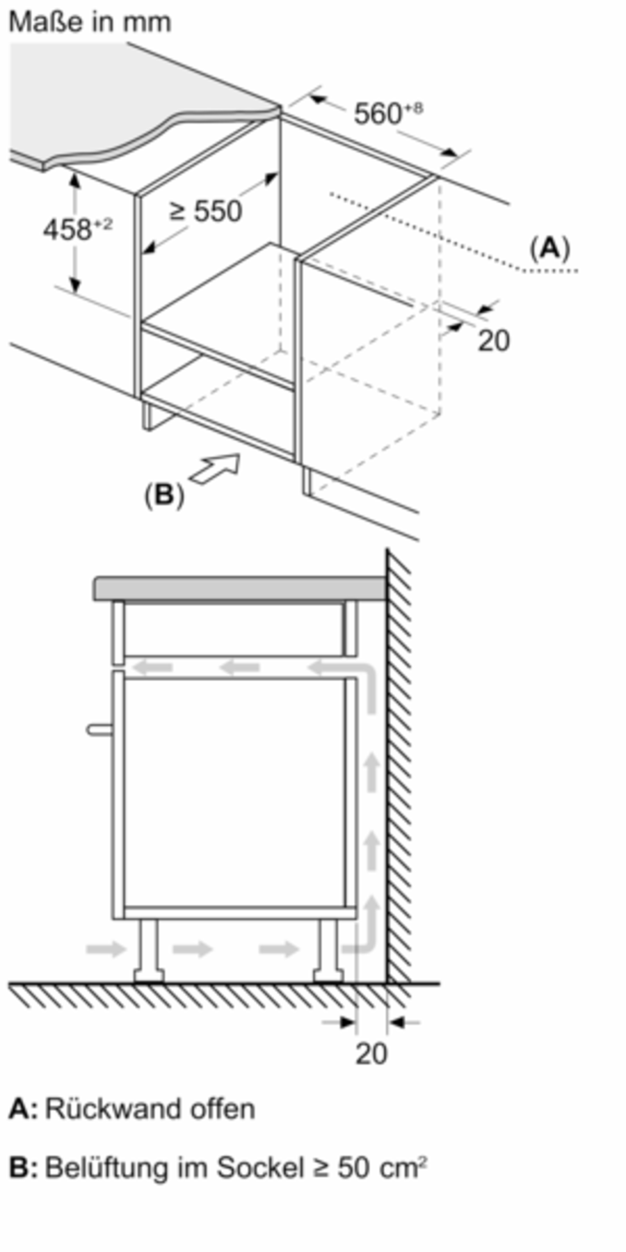 Bosch CMA585GS0 Serie 6  Einbau-Mikrowelle mit Heißluftfunktion 60 x 45 cm, Edelstahl