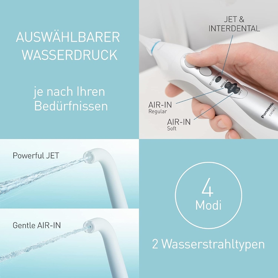 Panasonic EW1411 kabellose Munddusche mit Ladestation  