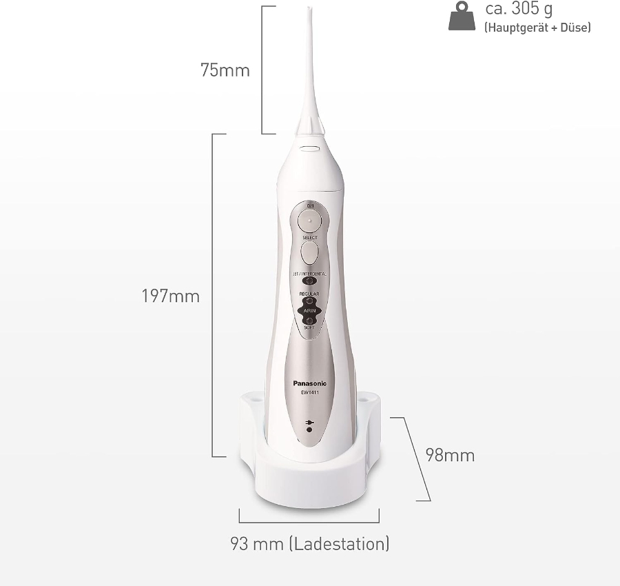 Panasonic EW1411 kabellose Munddusche mit Ladestation  