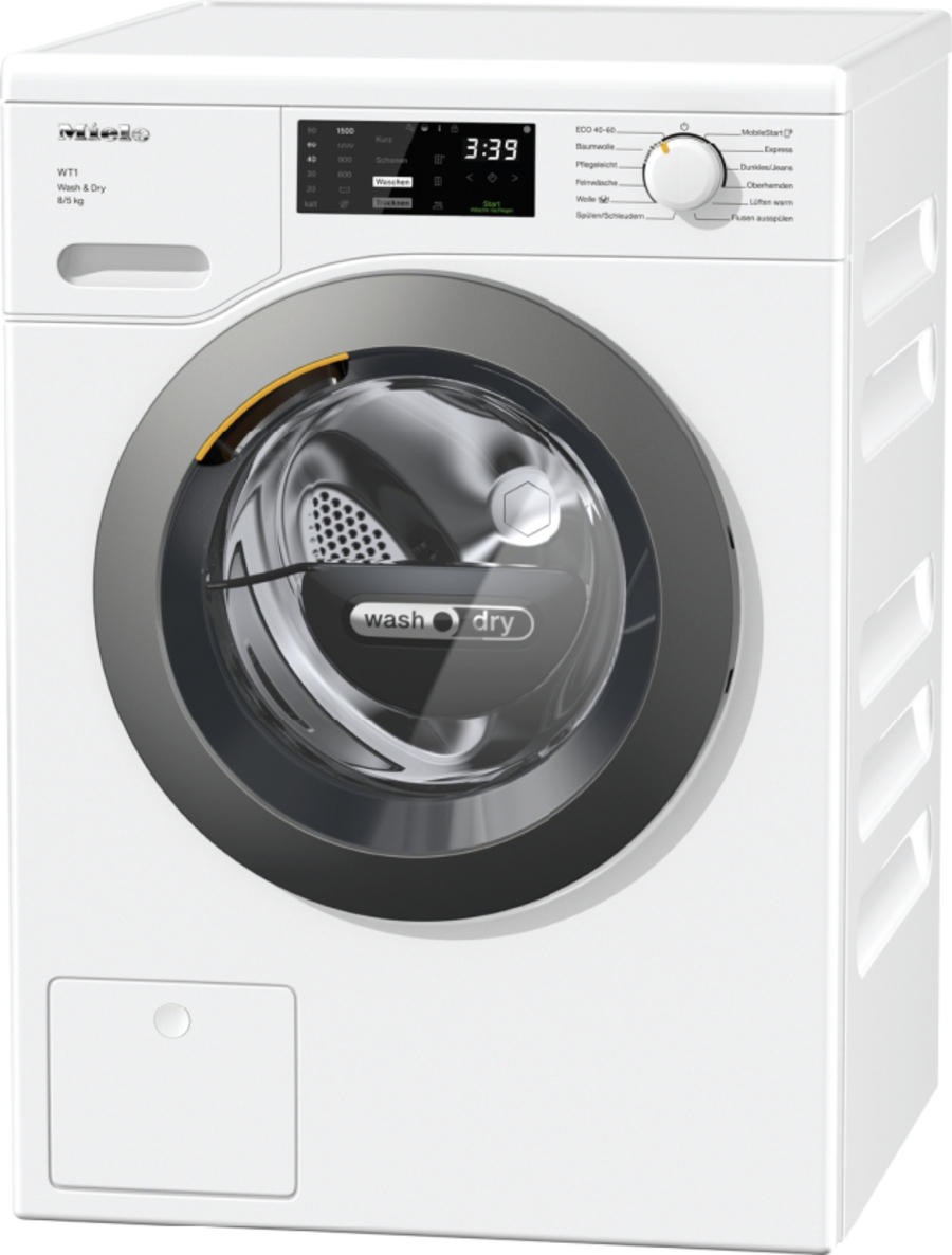 Miele WTD160 WCS 8/5 kg WT1 Waschtrockner Lotosweiß unterbaufähig 