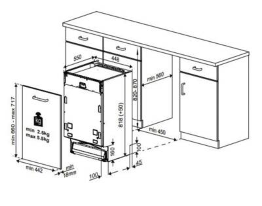 Beko DIS35023 Geschirrspüler Einbau vollintegriert 45 cm  