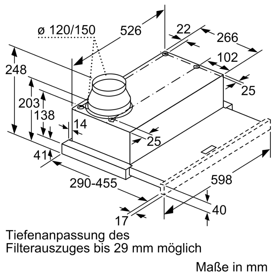 Siemens LI64LB531  Flachschirmhaube 60 cm breit, LED, Intensivstufe, silbermetallic