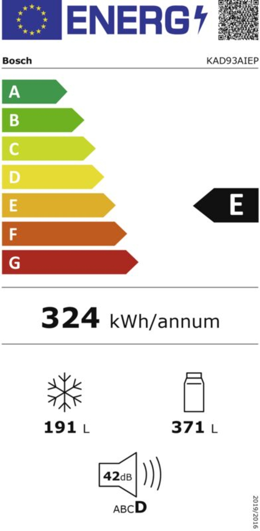 Bosch KAD93AIEP Side by Side NoFrost 562 Liter 178.7 x 90.8 cm, Gebürsteter Stahl AntiFingerprint