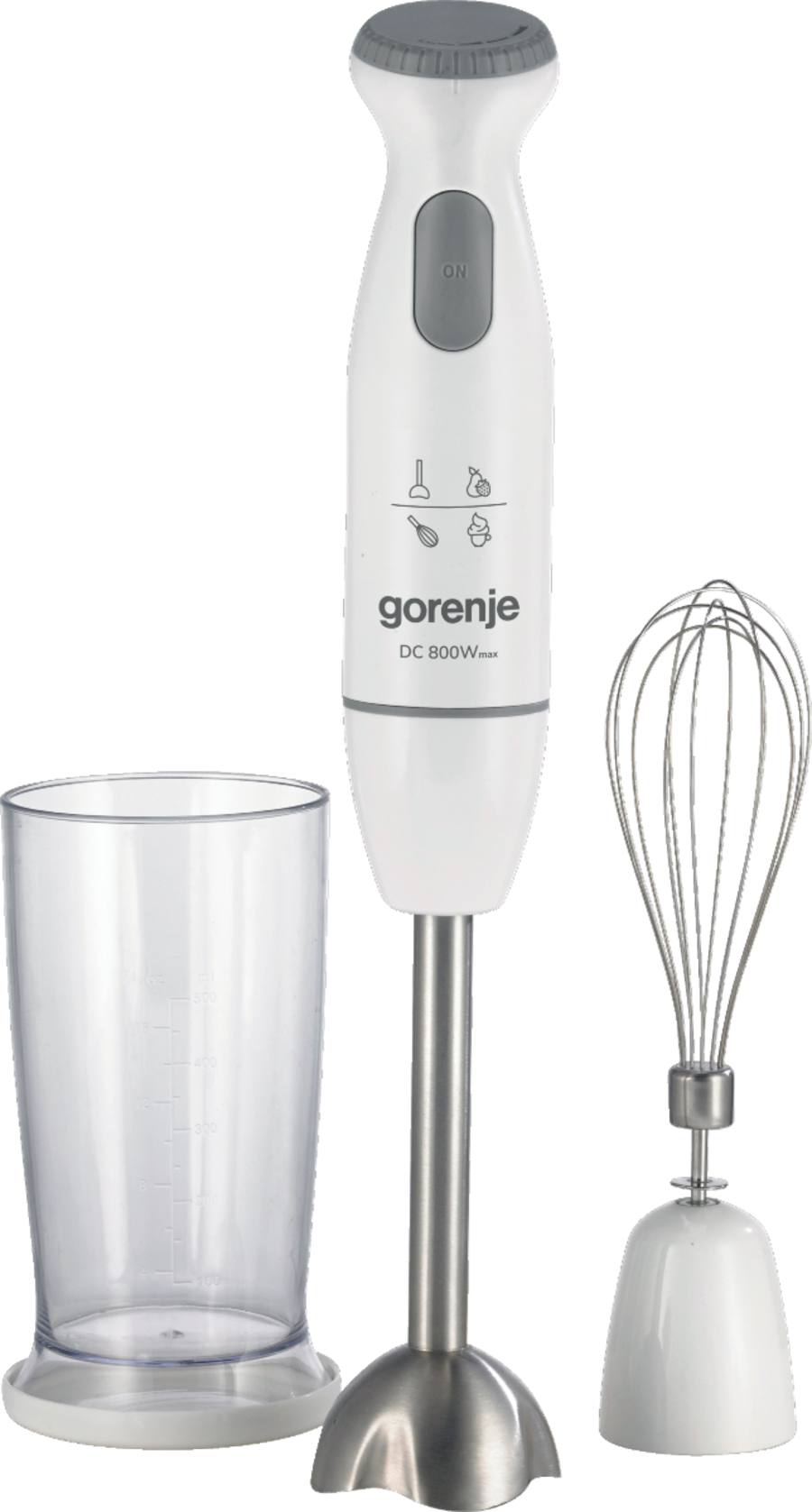 Gorenje HBC802QW Stabmixer ,800 W DC Motor für ökonomischen Betrieb und Langlebigkeit