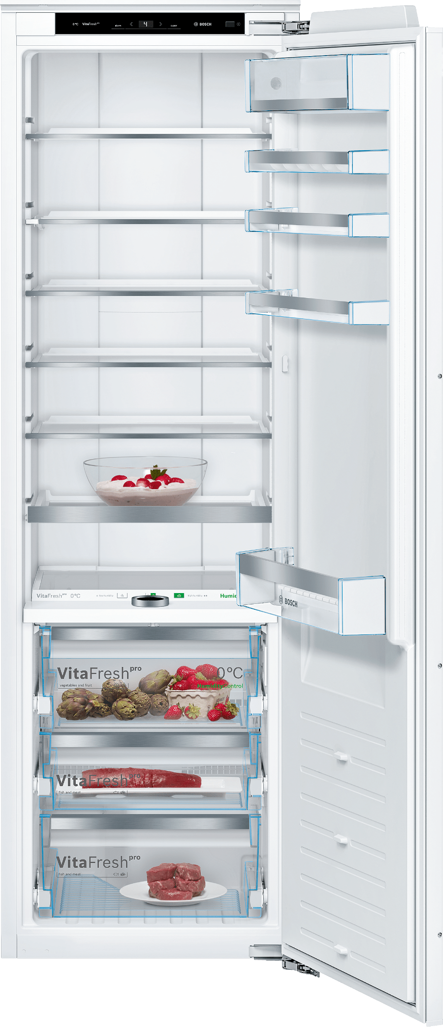 Bosch KIF81PFE0  Einbau-Kühlschrank 289l Festtür davon 83l Kaltlagerzone (0°C) 