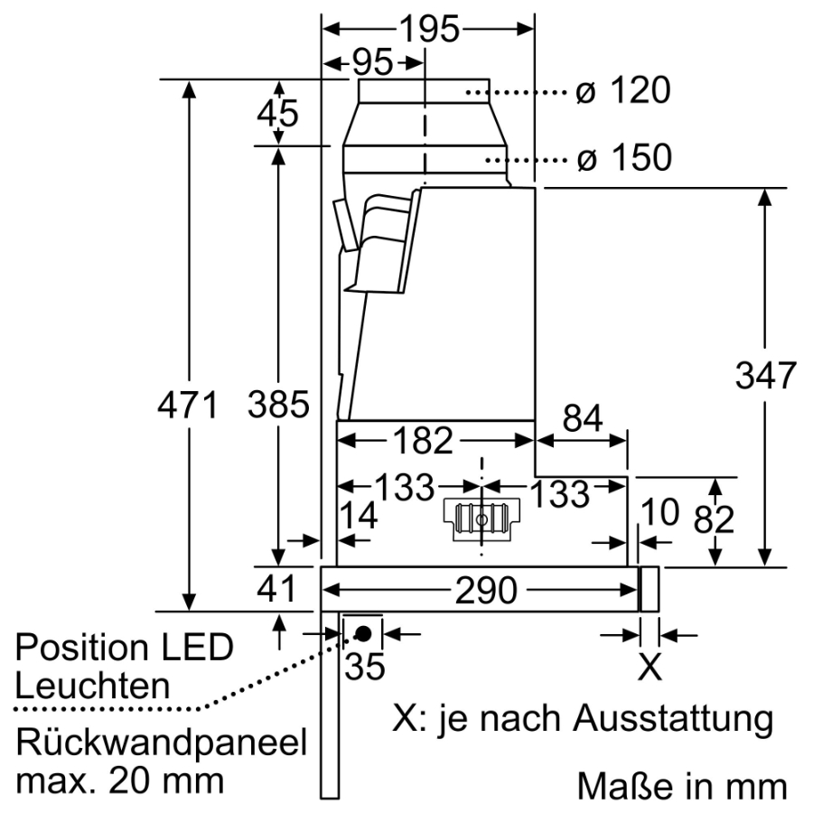 Bosch DFR067A52  Flachschirmhaube 60cm Silbermetallic  