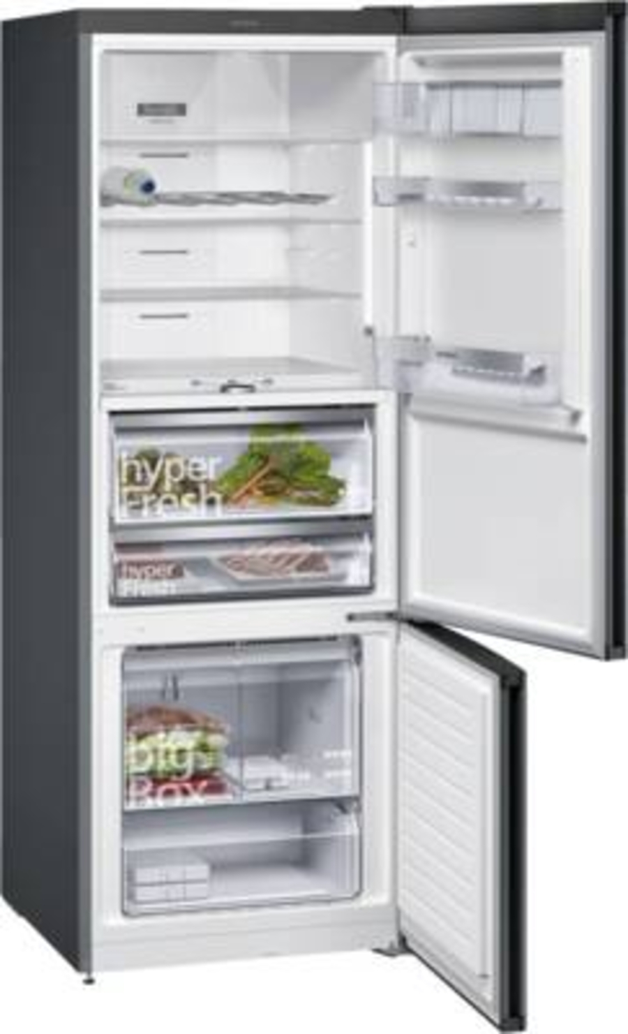 Siemens KG56FPXDA Kühl-Gefrier-Kombination Stand 70 cm breit 483l,NoFrost,Edelstahl-Schwarz EEK:D