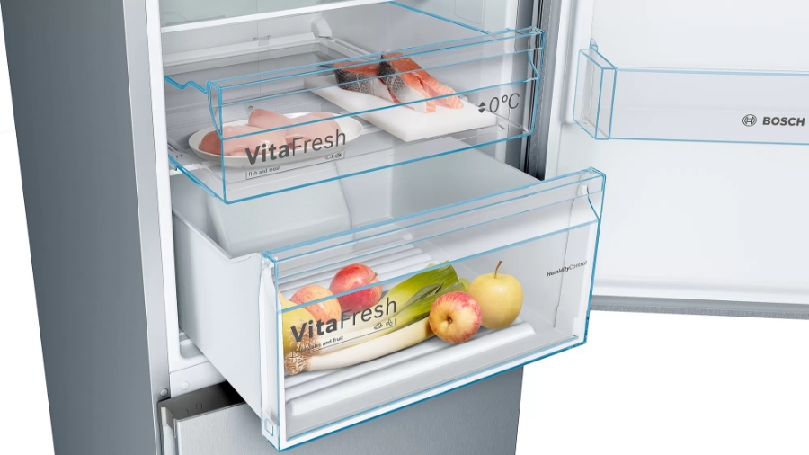 Bosch KGN39VLDA Kühl-Gefrier-Kombination Edelstahl-Look NoFrost Abmessungen (HxBxT):2030x600x660mm 
