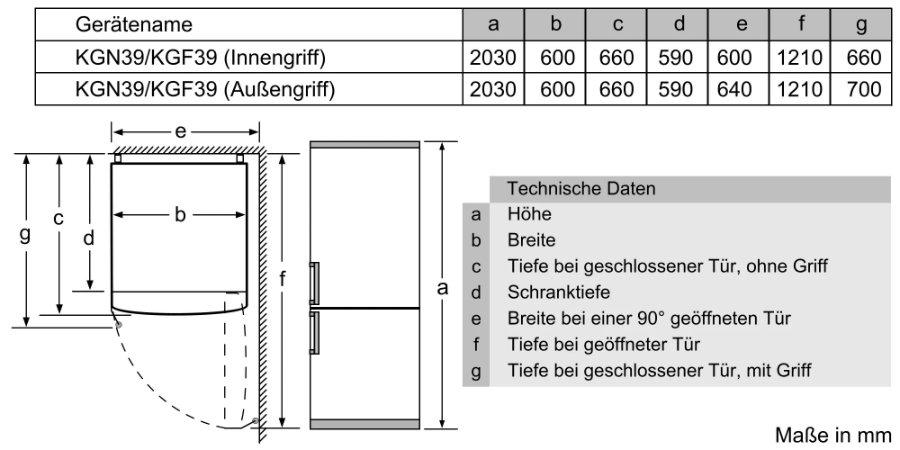 Bosch KGN39VLDA Kühl-Gefrier-Kombination Edelstahl-Look NoFrost Abmessungen (HxBxT):2030x600x660mm 
