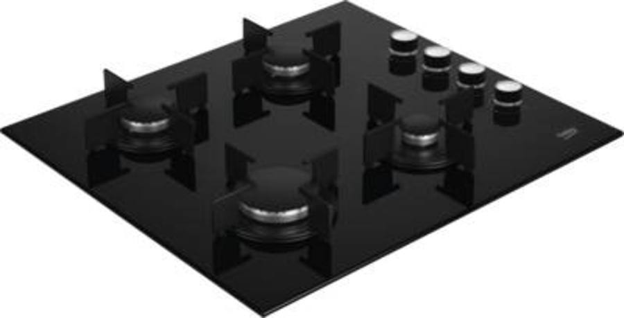 Beko HILG64120S Gaskochfeld schwarz glas modernes Design