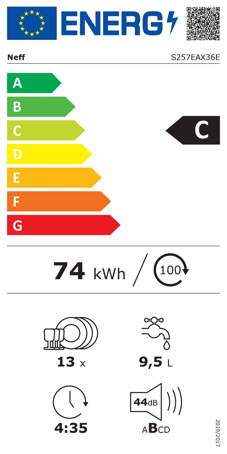 Neff S257EAX36E N70 XXL Geschirrspüler Einbau vollintegriert 60cm "86,5 cm Nische" Home Connect, TimeLight 