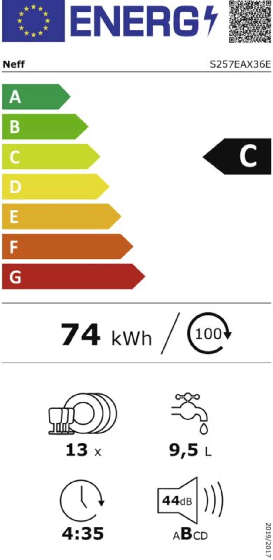 Neff S257EAX36E N70 XXL Geschirrspüler Einbau vollintegriert 60cm "86,5 cm Nische" Home Connect, TimeLight 