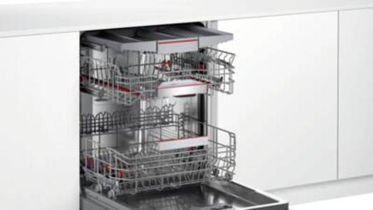 Bosch SMU6ECS57E Unterbau-Einbau Geschirrspüler,60cm, Edelstahl mit Besteckschublade