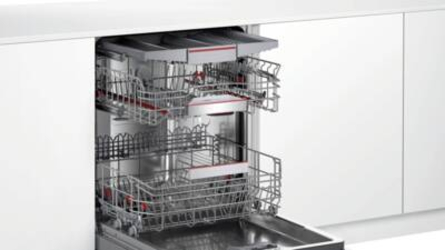 Bosch SMU6ECS57E Unterbau-Einbau Geschirrspüler,60cm, Edelstahl mit Besteckschublade