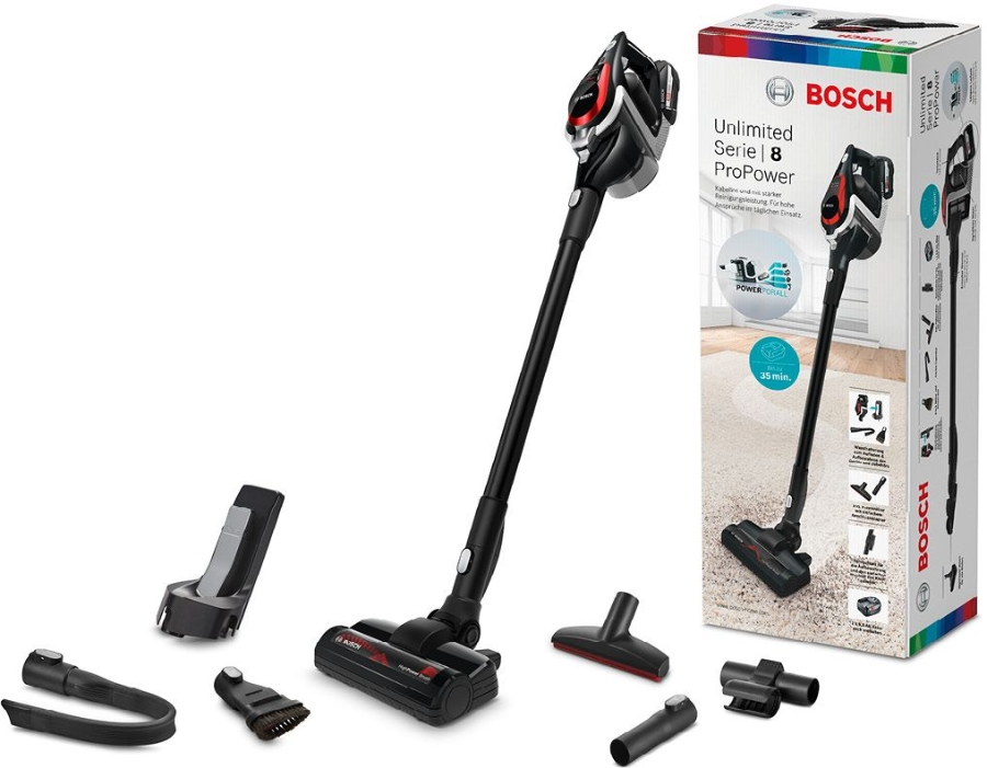 Bosch BSS81POW1  Akkustaubsauger Unlimited 8 ProPower Schwarz