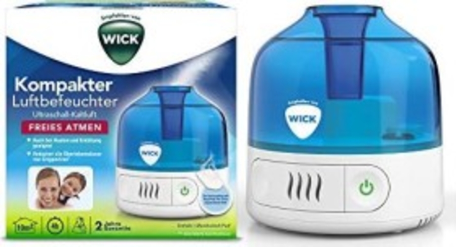 Wick WUL505E4v1 CoolMist Kompakter Ultraschall Luftbefeuchter Bedufter