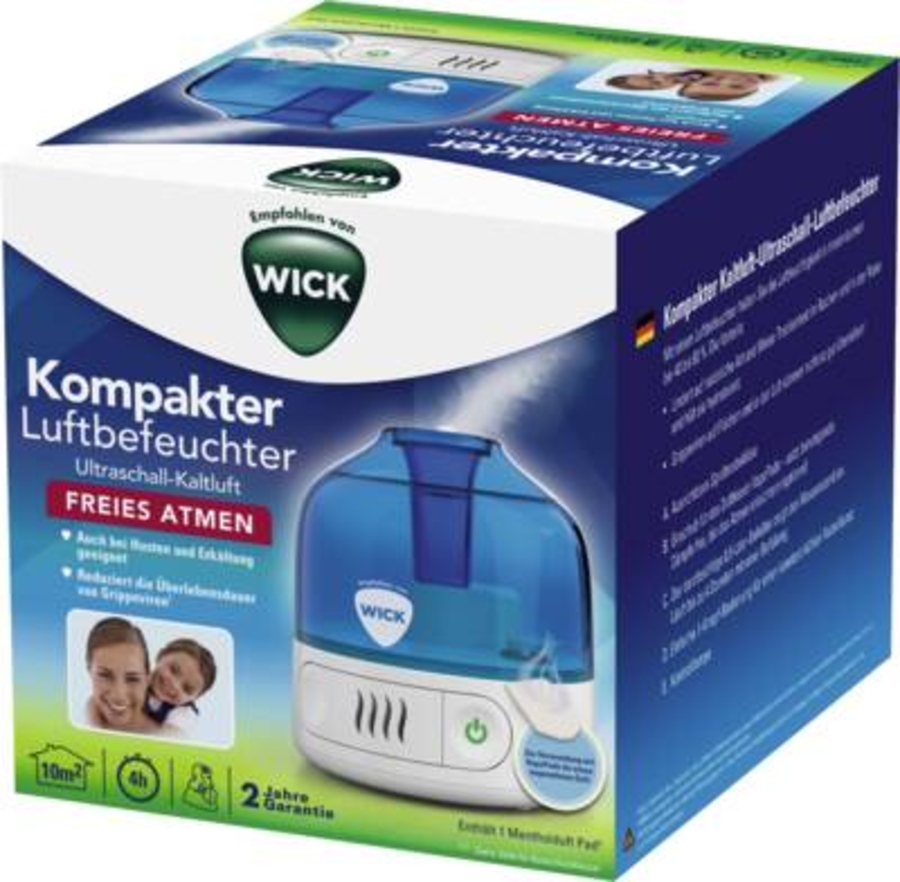 Wick WUL505E4v1 CoolMist Kompakter Ultraschall Luftbefeuchter Bedufter