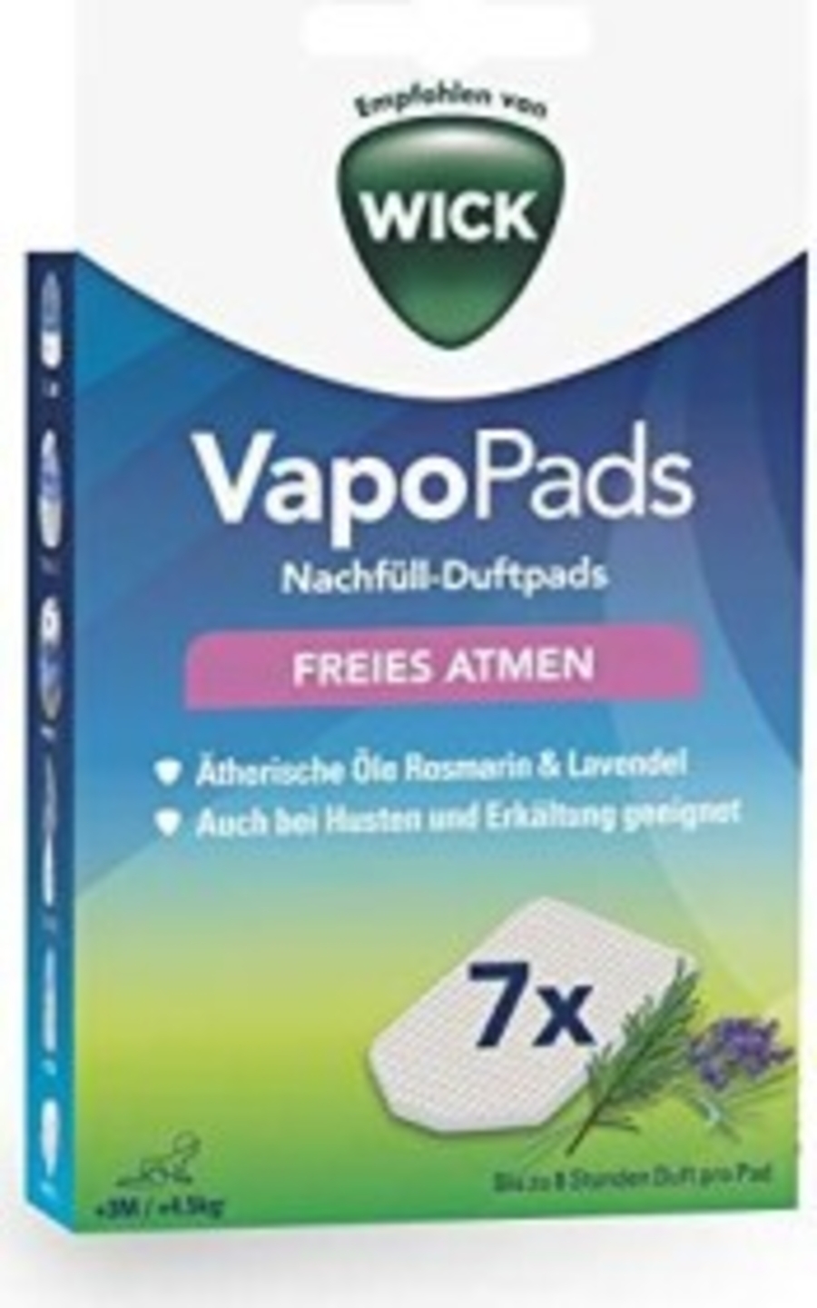 Wick WBR7v1 Vapo Pads Nachfüll-Pads für Luftbefeuchter Rosmarin/Lavendel 
