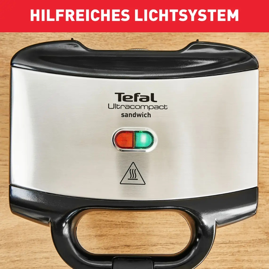 Tefal SM1552 Sandwichmaker Ultracompact  Edelstahl-Schwarz
