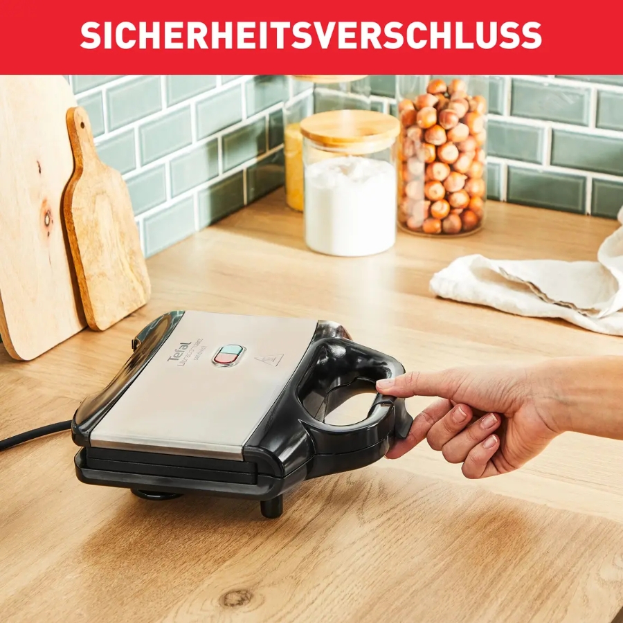 Tefal SM1552 Sandwichmaker Ultracompact  Edelstahl-Schwarz