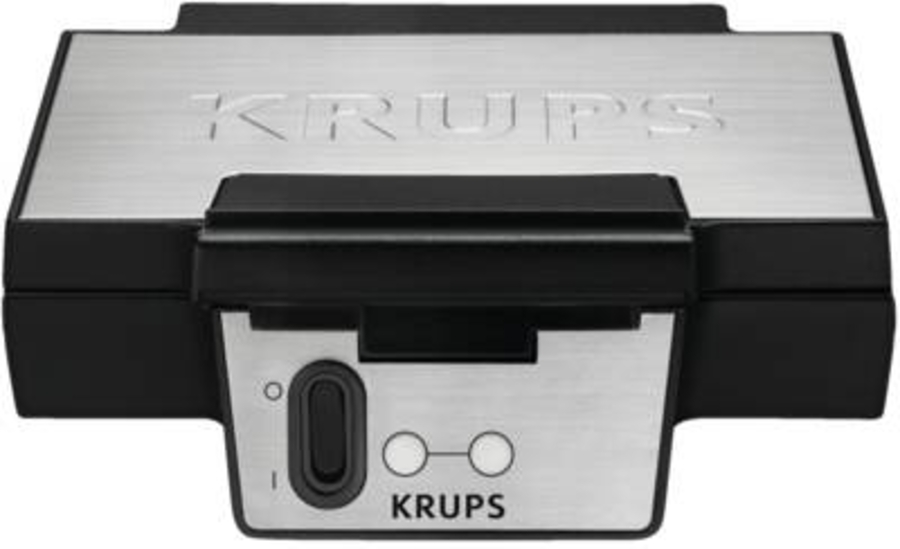 Krups FDK251 Edelstahl-Schwarz Waffeleisen