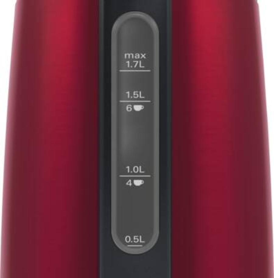 Bosch TWK3P424 DesignLine Wasserkocher Rot-Schwarz 