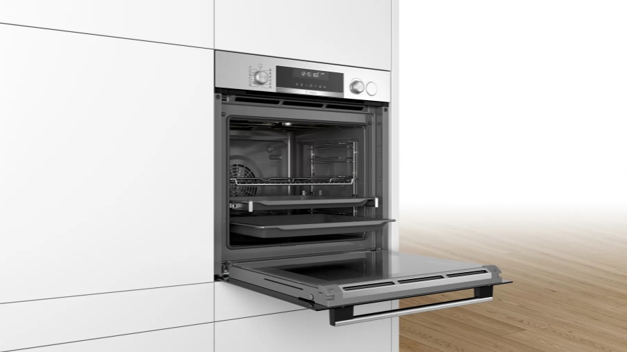 Bosch HRG5785S6 Einbau-Backofen mit Dampfunterstützung Edelstahl