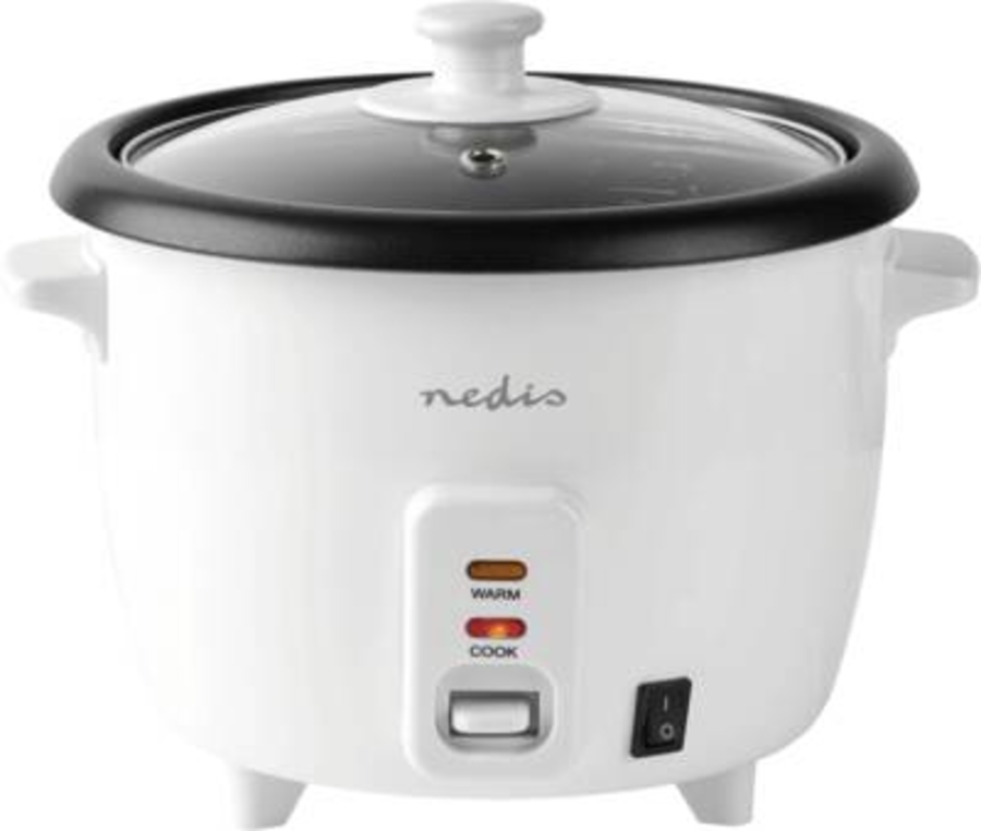 Nedis KARC10WT Reiskocher 1.0 l | 400 W | Antihaft-Beschichtung  Herausnehmbare Schüssel | Automatische Abschaltung