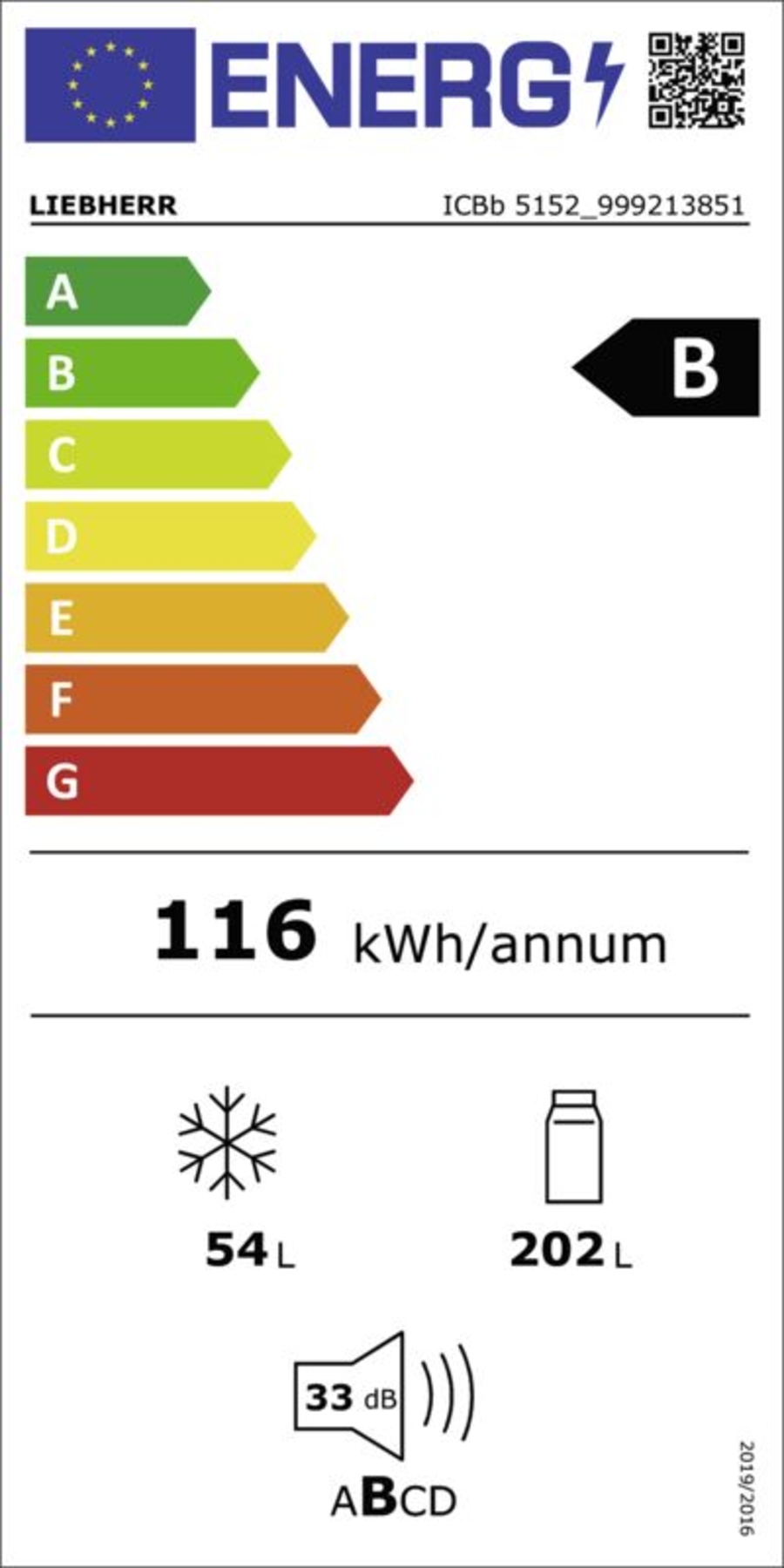Liebherr ICBb 5152 Prime Integrierbare Kühl-Gefrierkombination mit BioFresh und Smart