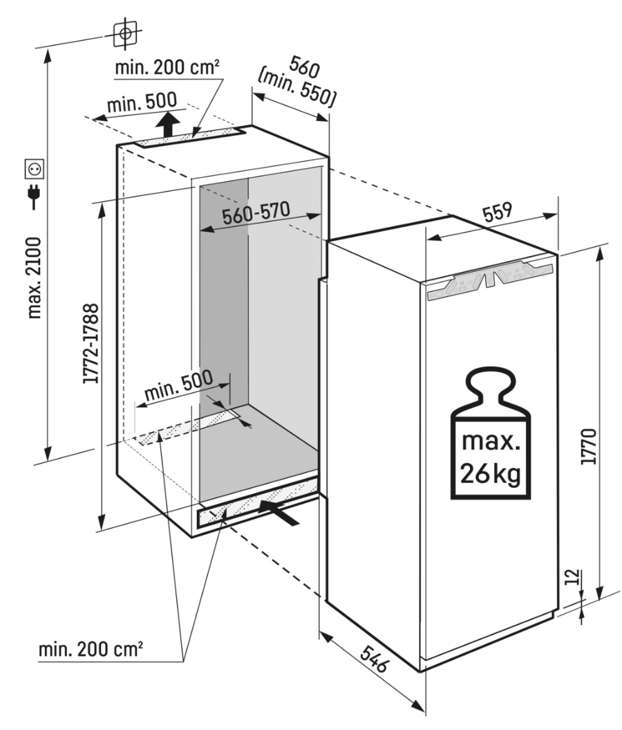 Liebherr IRBdi 5171 Peak BioFresh Integrierbarer Kühlschrank mit BioFresh Professional und Gefrierfach
