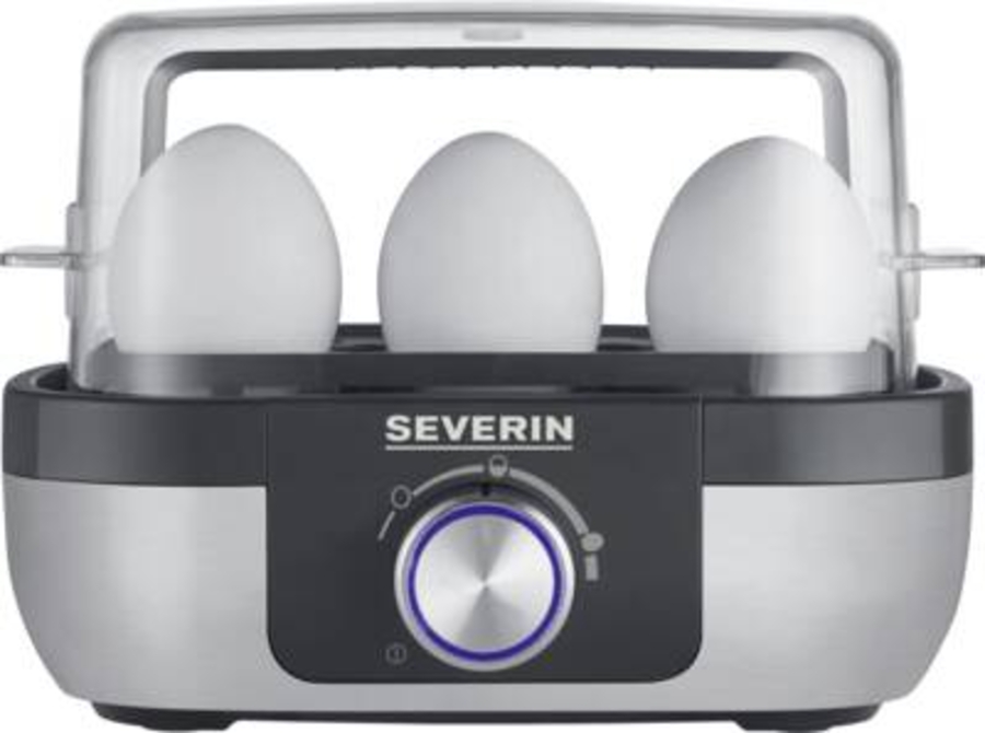 Severin EK3167 Eierkocher Edelstahl-Schwarz 
