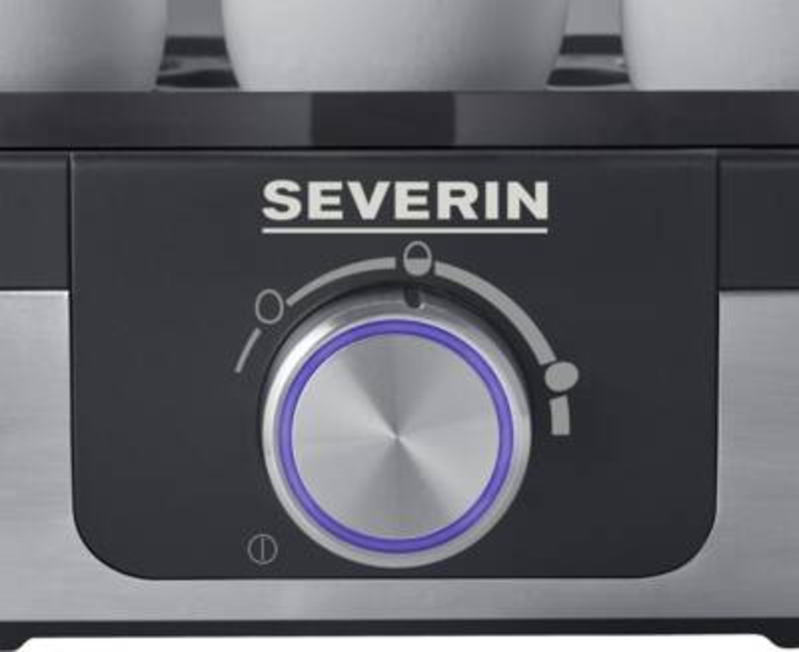Severin EK3167 Eierkocher Edelstahl-Schwarz 