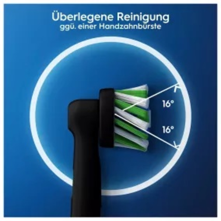 Oral-B Aufsteckbürsten CrossAction Schwarz CleanMaximizer 3er 4210201410621 #crossactionrefill
