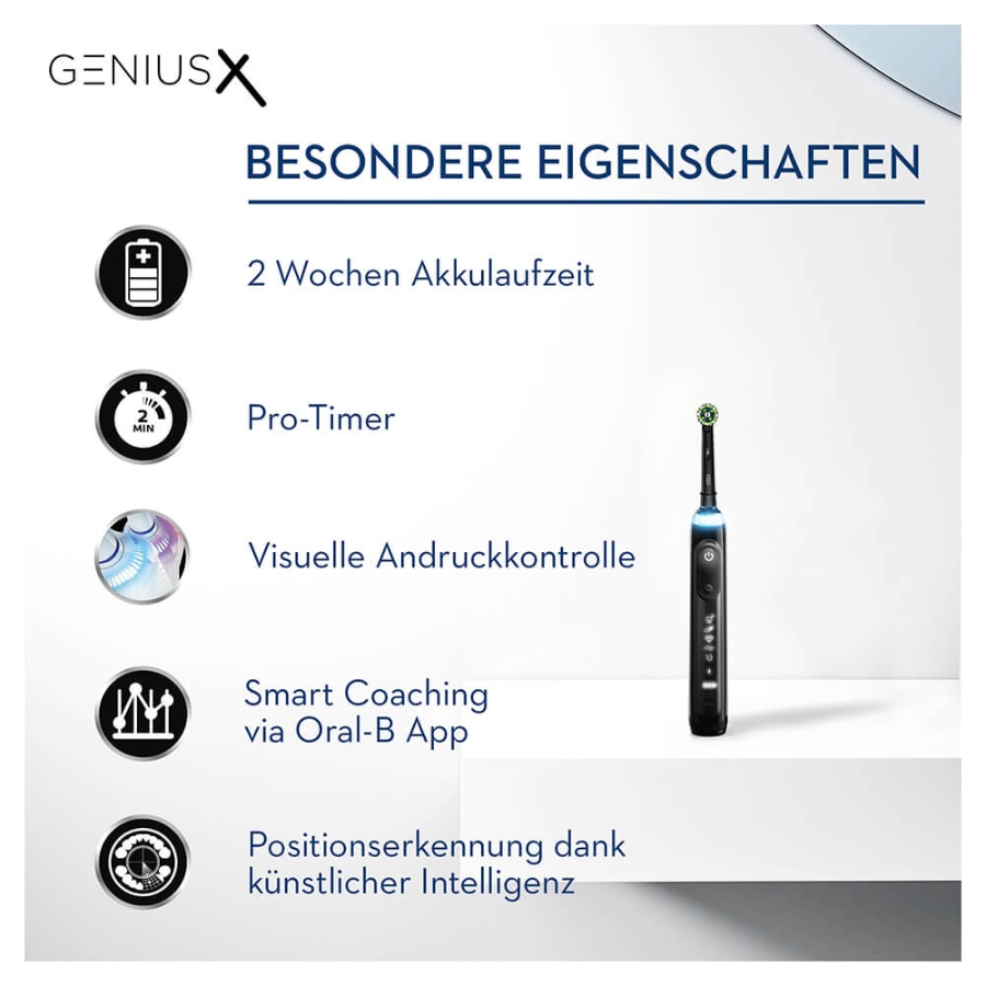 Oral-B Genius X Elektrische Zahnbürste  Schwarz 