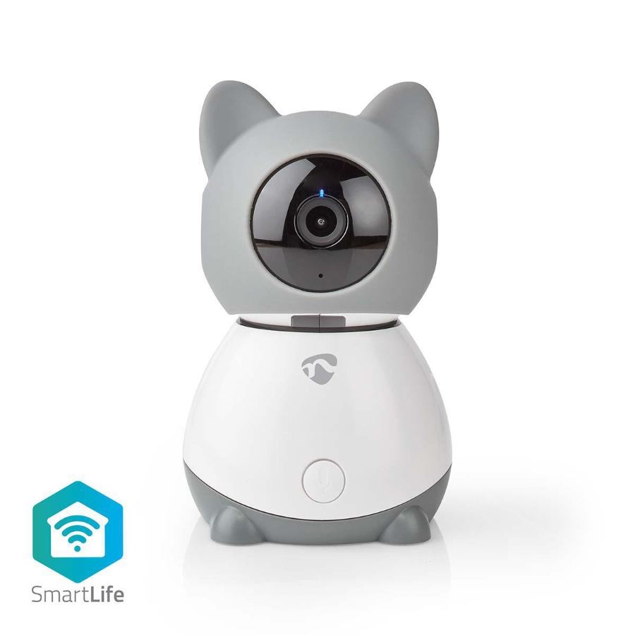 Nedis WIFICI30CGY Smartlife Innenkamera WLAN | Full HD 1080p  Pan tilt  Cloud / MicroSD | mit Bewegungssensor | Nachtsicht