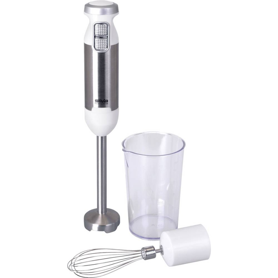 Silva Schneider SM6050 Stabmixer 600 W mit Mixbecher Edelstahl, Weiß  