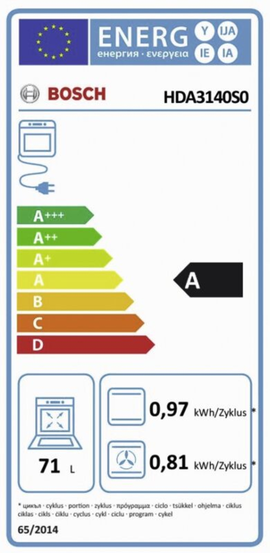 Bosch ACTH8T31MK Herdset bestehend aus HDA3140S0 und NKN64RGA2E mit Dampfunterstützung