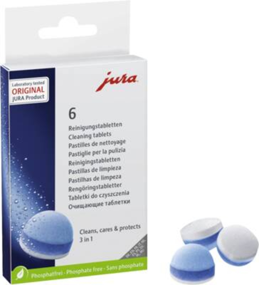 JURA 3-Phasen-Reinigungstabletten 6er-Pack 24225