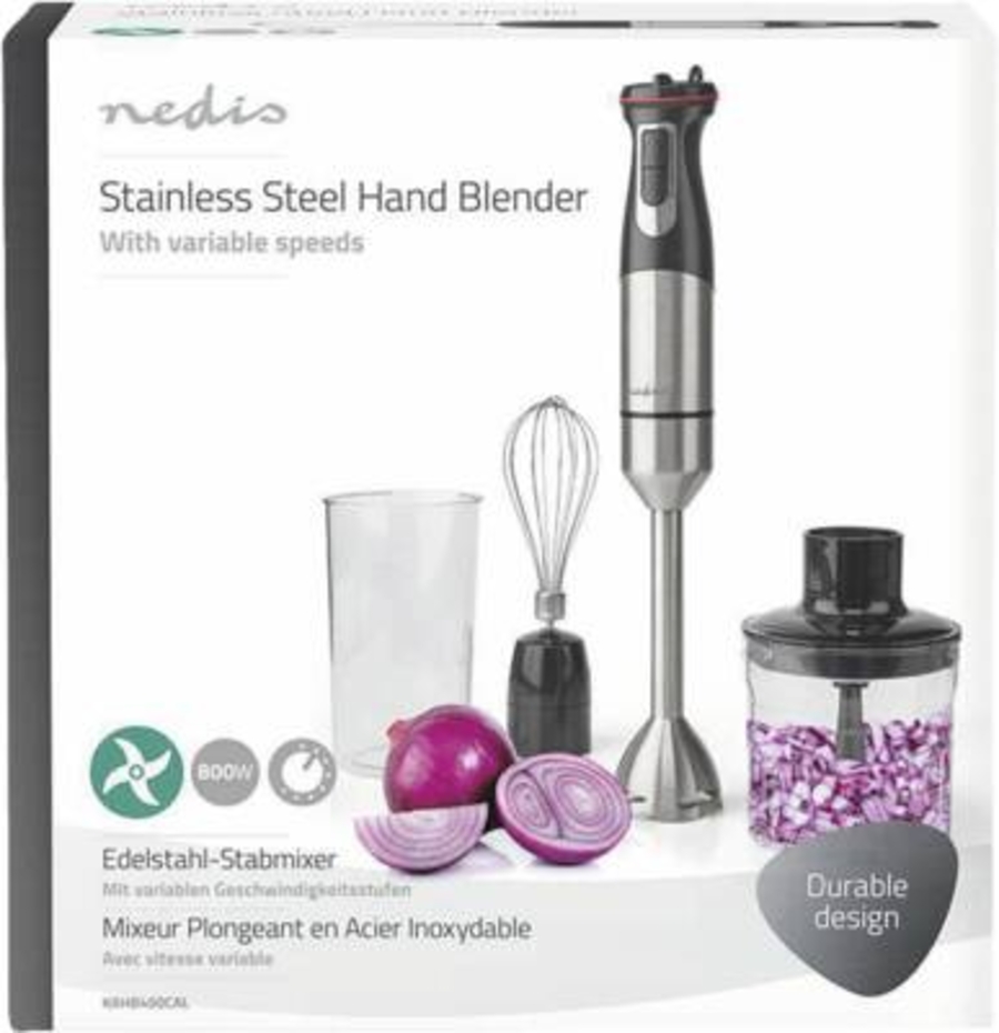 Nedis KAHB400CAL Stabmixer 800 W | Geschindigkeitseinstellung: variable Geschwindigkeit