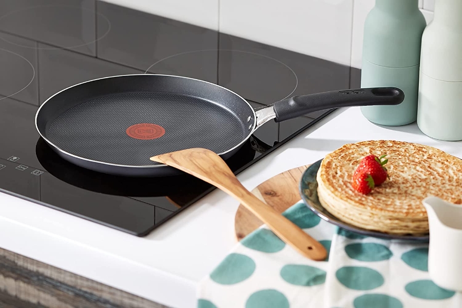 Tefal B55509 Easy Cook & Clean Crêpepfanne (25 cm)  Schwarz Antihaftversiegelung | Thermo-Signal | stabiler Boden