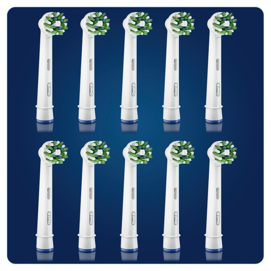 Oral-B Aufsteckbürsten CrossAction, CleanMaximizer 10er FFU, weiß