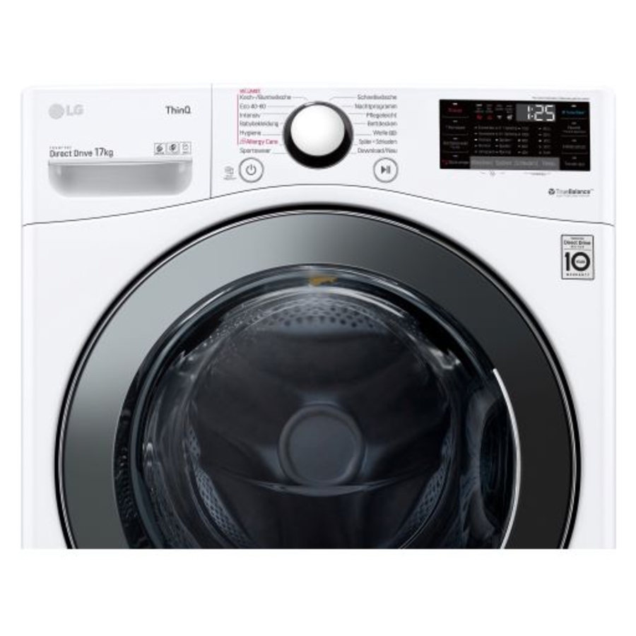 LG F11WM17TS2 Waschmaschine mit 17 kg Kapazität 1100 U/min TurboWash, Steam, Wi-Fi-Funktion